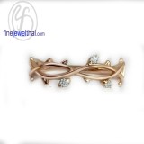 แหวนทองสีชมพู พิ้งค์โกลด์ แหวนเพชร แหวนแต่งงาน แหวนหมั้น - R1374pg-9K